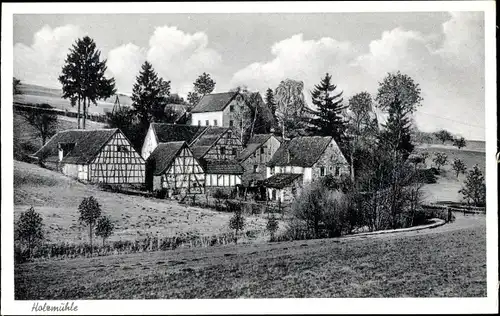 Ak Holzmühle b. Eldagsen Springe im Deister, Teilansicht, Fachwerk