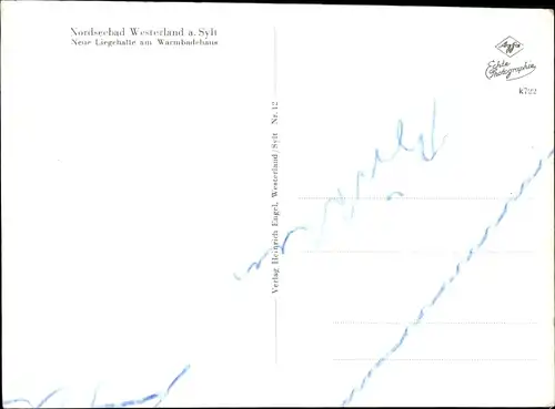 Ak Westerland auf Sylt, Neue Liegehalle, Warmbadehaus