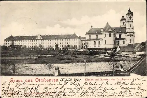 Ak Ottobeuren Bayern, Kirche, Kloster