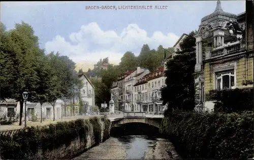 Ak Baden Baden am Schwarzwald, Lichtenthaler Allee