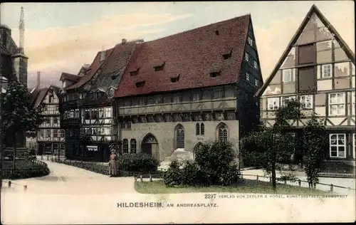 Ak Hildesheim in Niedersachsen, Am Andreasplatz