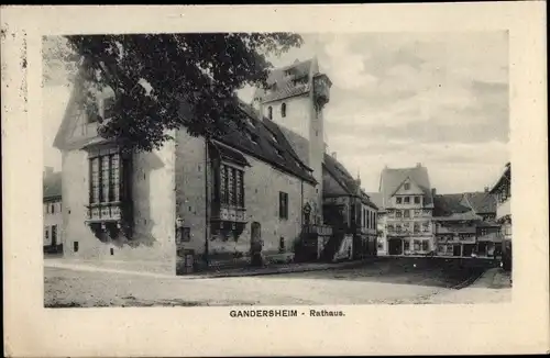 Ak Bad Gandersheim, Ortschaft mit Blick auf Rathaus