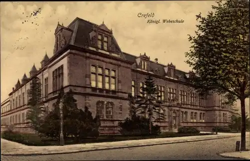 Ak Krefeld am Niederrhein, Königliche Webeschule