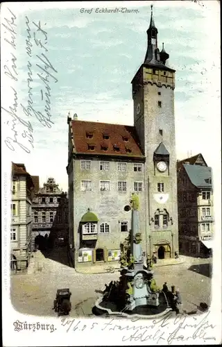 Ak Würzburg am Main Unterfranken, Graf Eckhardt Turm