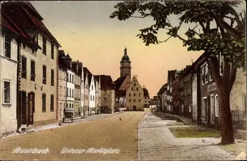 Ak Auerbach in der Oberpfalz, Unterer Marktplatz