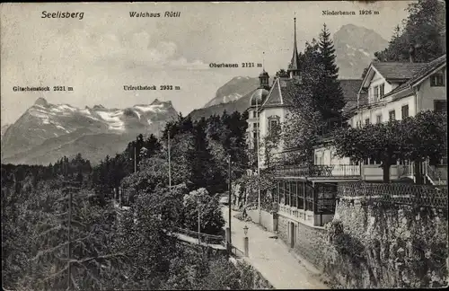 Ak Seelisberg Kanton Uri, Waldhaus Rütli, Niederbauen, Urirotstock