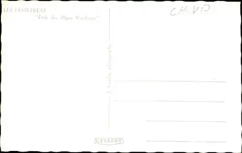 Ak Les Diablerets Kanton Waadt, Restaurant d'Isenau, La Palette