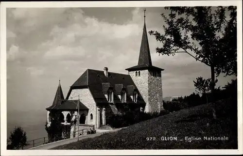 Ak Glion Montreux Kanton Waadt, Eglise Nationale