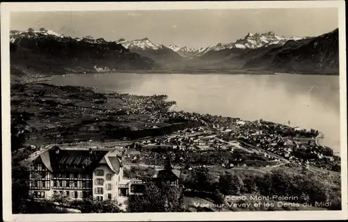 Ak Vevey Kanton Waadt, Mont Pelerin, Les Dents du Midi