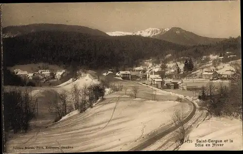 Ak Saint Cergue Kanton Waadt, La Dole en Hiver