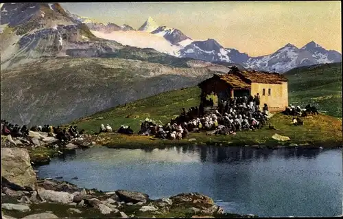 Ak Zermatt Kanton Wallis Schweiz, Schwarzsee, Bergmassiv