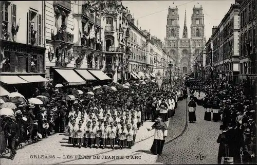 Ak Orléans Loiret, Les Fetes de Jeanne d'Arc, Geistliche, Kathedrale