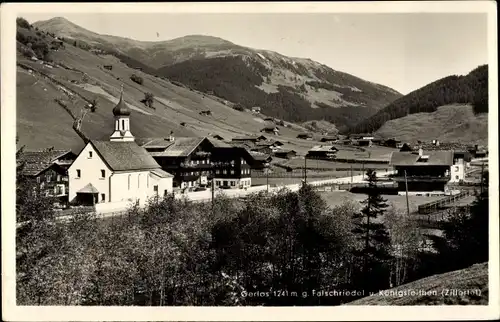 Ak Gerlos im Zillertal Tirol, Blick auf den Ort, Falschriedel, Königsleithen