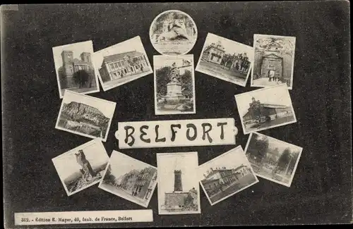 Ak Belfort Beffert Beffort Territoire de Belfort, Ortsansichten, Souvenir