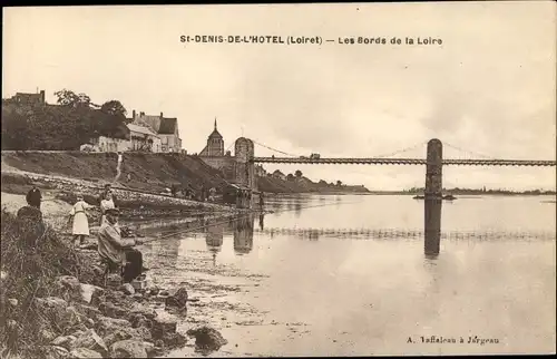 Ak Saint Denis de l'Hôtel Loiret, Les Bords de la Loire