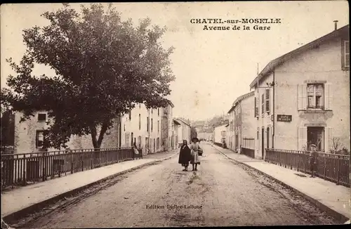 Ak Châtel sur Moselle Vosges, Avenue de la Gare