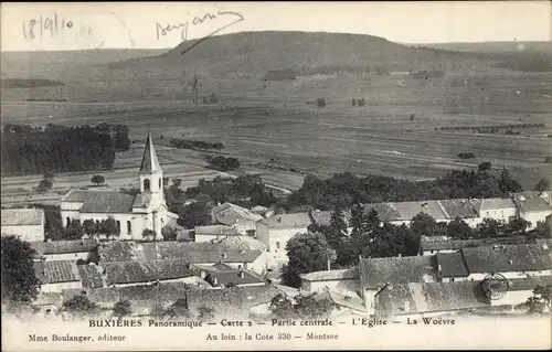 Ak Buxières Meuse, Vue Panoramique, L'Eglise, La Woevre