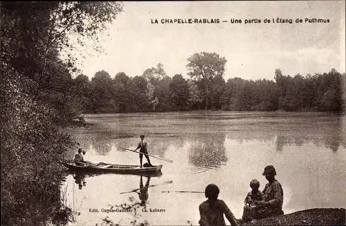 Ak La Chapelle Rablais Seine et Marne, Une partie de l'Etang de Puthmus
