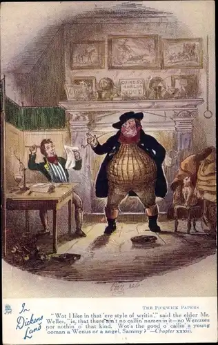Künstler Ak In Dickens Land, The Pickwick Papers