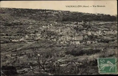 Ak Vauxaillon Aisne, Vue Generale