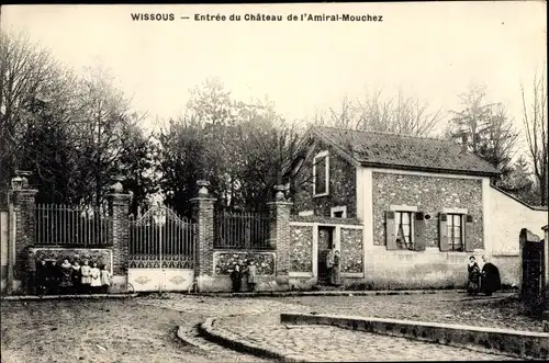 Ak Wissous Essonne, Entree du Chateau de l'Amiral Mouchez