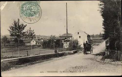 Ak Verrières Essonne, Le Moulin Mignaux