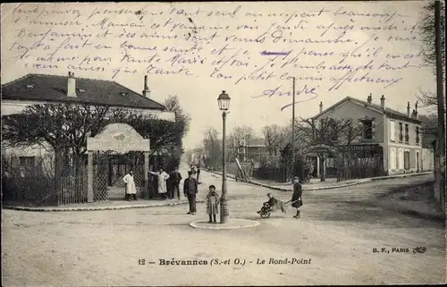 Ak Brévannes Val de Marne, Le Rond Point, Hotel, Restaurant