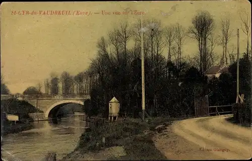 Ak Saint Cyr du Vaudreuil Eure, Une vue sur l'Eure