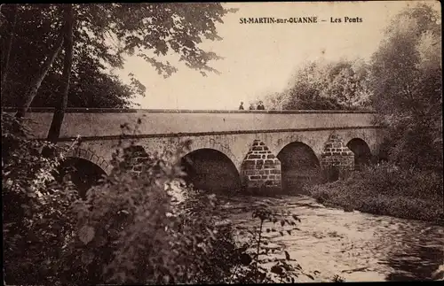 Ak Saint Martin sur Ouanne Yonne, Les Ponts