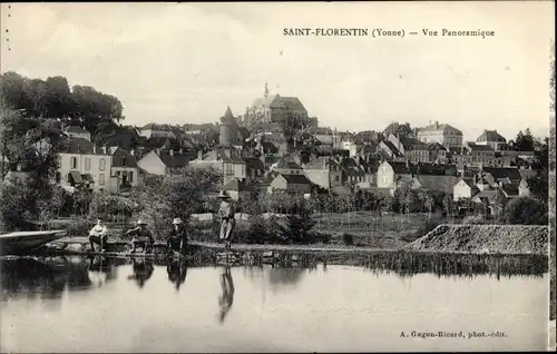 Ak Saint Florentin Yonne, Vue Panoramique