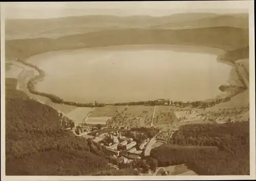 Ak Glees in der Eifel, Abtei Maria Laach, Fliegeraufnahme