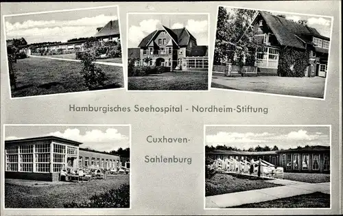 Ak Nordseebad Sahlenburg Cuxhaven, Nordheim Stiftung, Hamburgisches Seehospital