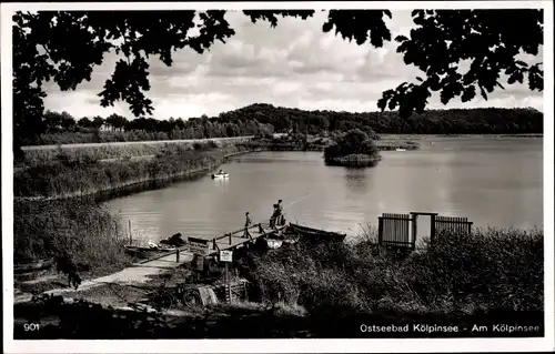 Ak Ostseebad Kölpinsee auf Usedom, Am Kölpinsee