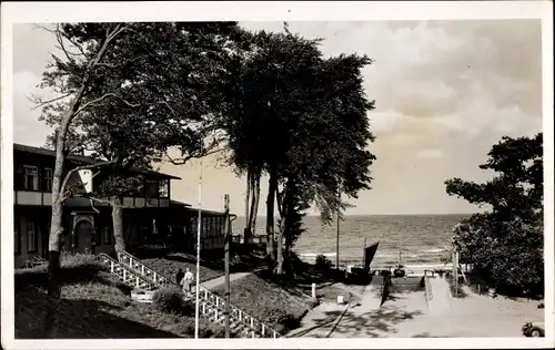 Foto Ak Ostseebad Kölpinsee auf Usedom, Weg zum Strand