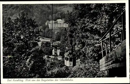 Ak Bad Harzburg am Harz, Blick von der Bergstation der Schwebebahn