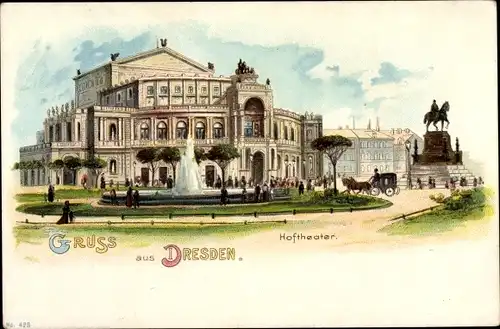 Litho Dresden Zentrum Altstadt, Hoftheater