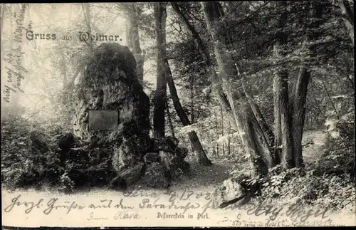 Ak Weimar in Thüringen, Dessauer Stein, Park