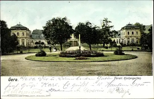 Ak Gera in Thüringen, Fürstl. Küchengarten