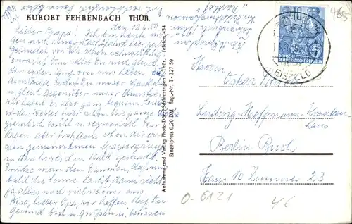 Ak Fehrenbach Masserberg in Thüringen, Teilansicht