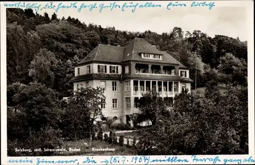 Ak Sulzburg im Breisgau Hochschwarzwald, Krankenhaus