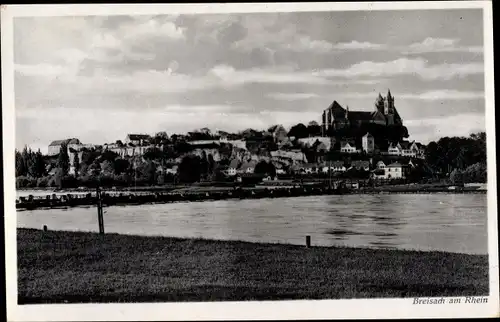 Ak Breisach am Oberrhein, Rhein, Panorama