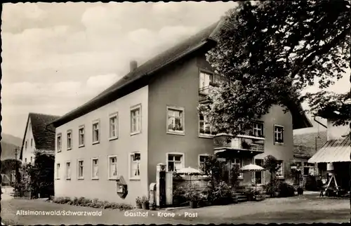 Ak Altsimonswald Simonswald im Schwarzwald, Gasthaus Krone, Post