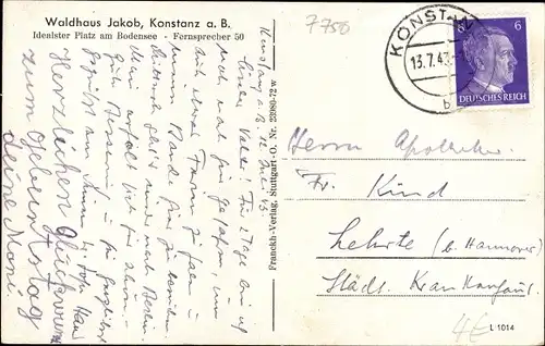 Ak Konstanz am Bodensee, Strandbad Jakob