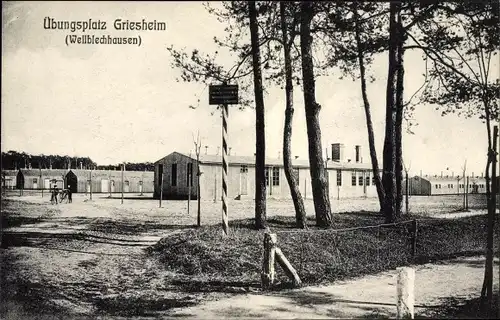Ak Griesheim bei Darmstadt, Truppenübungsplatz