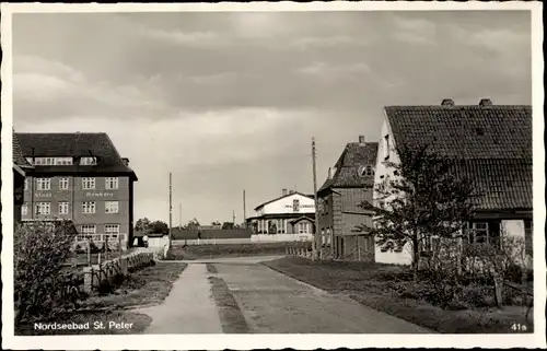 Ak Nordseebad Sankt Peter Ording, Kurhaus, Straße