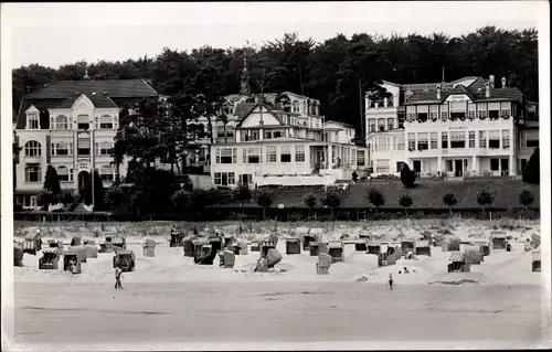 Foto Ak Ostseebad Bansin Heringsdorf auf Usedom, Villen am Strande