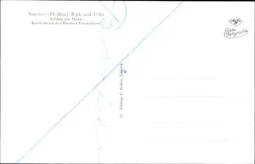 Ak Wyk auf Föhr Nordfriesland, Kinderheim, Schloss am Meer