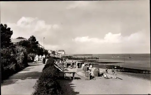 Ak Wyk auf Föhr in Nordfriesland, Promenade, Strand