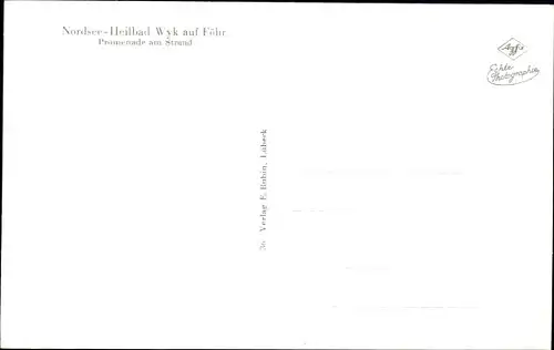 Ak Wyk auf Föhr in Nordfriesland, Promenade, Strand