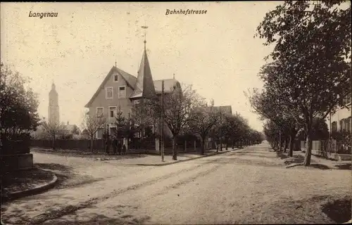 Ak Langenau in Württemberg, Bahnhofstraße